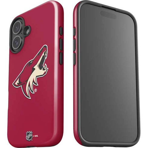 NHL Arizona Coyotes Solid Background iPhone 16 Impact Case